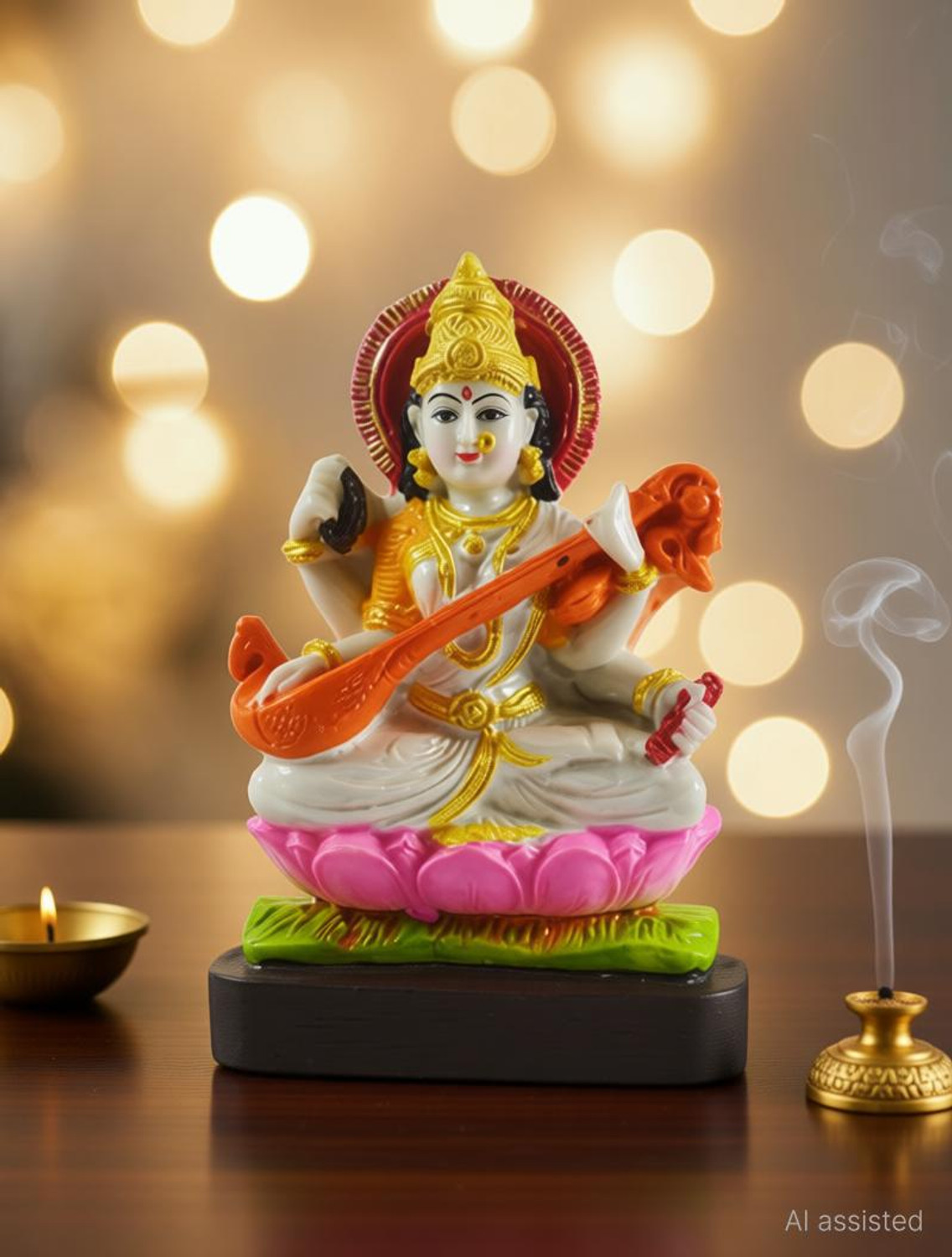 Image of Crafts For You Saraswati mata Decorative Showpiece - 10 cm