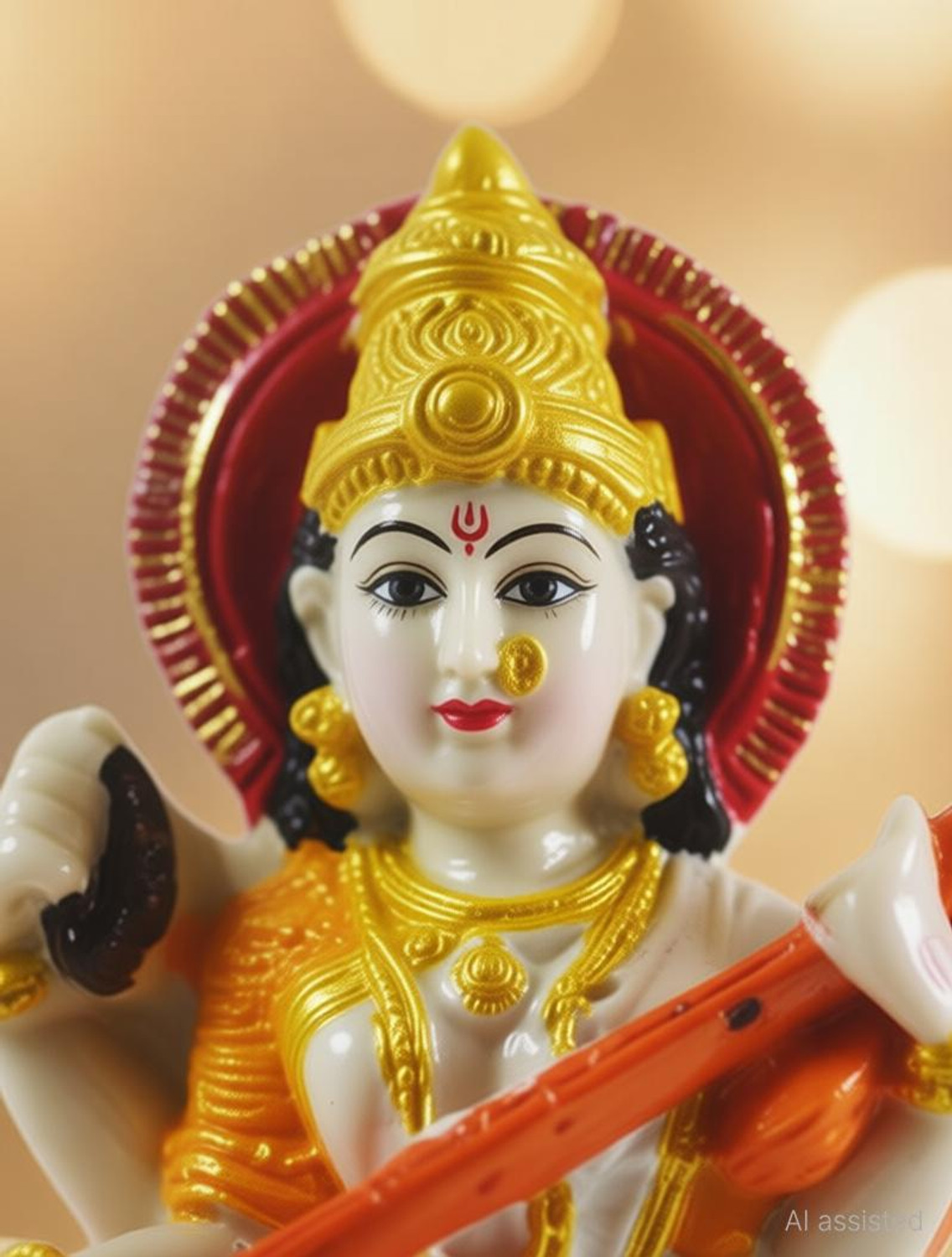 Image of Crafts For You Saraswati mata Decorative Showpiece - 10 cm
