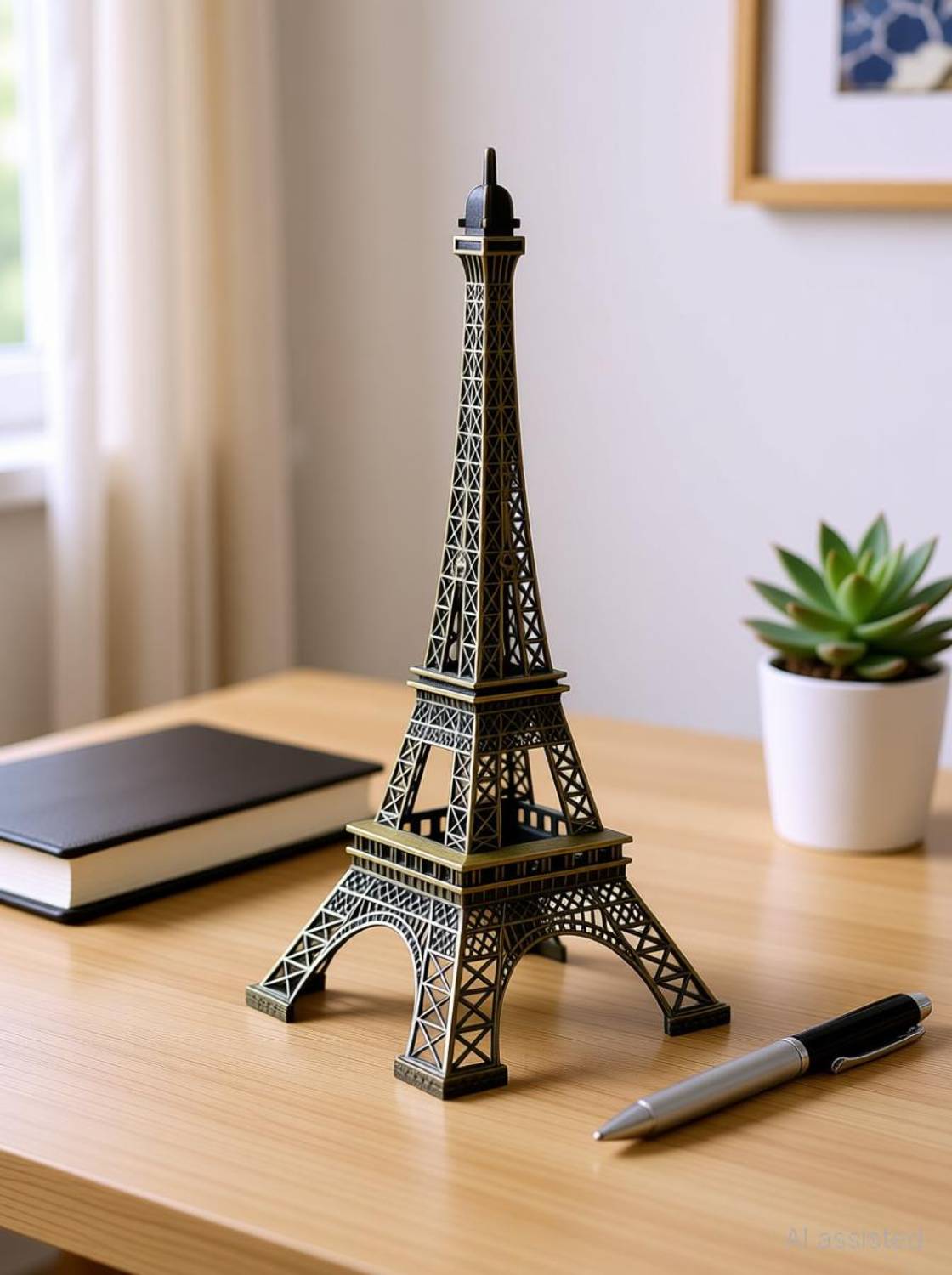 Synlark Paris Eiffel Tower Metallic Souvenir Miniature Statue 18 cm - Image 2