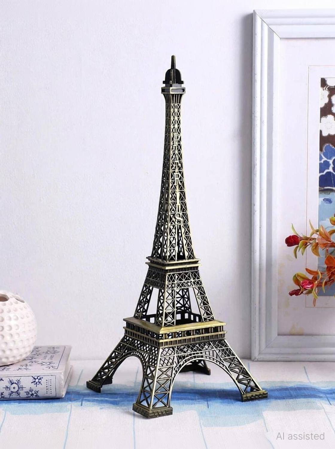 Synlark Paris Eiffel Tower Metallic Souvenir Miniature Statue 18 cm - Image 3
