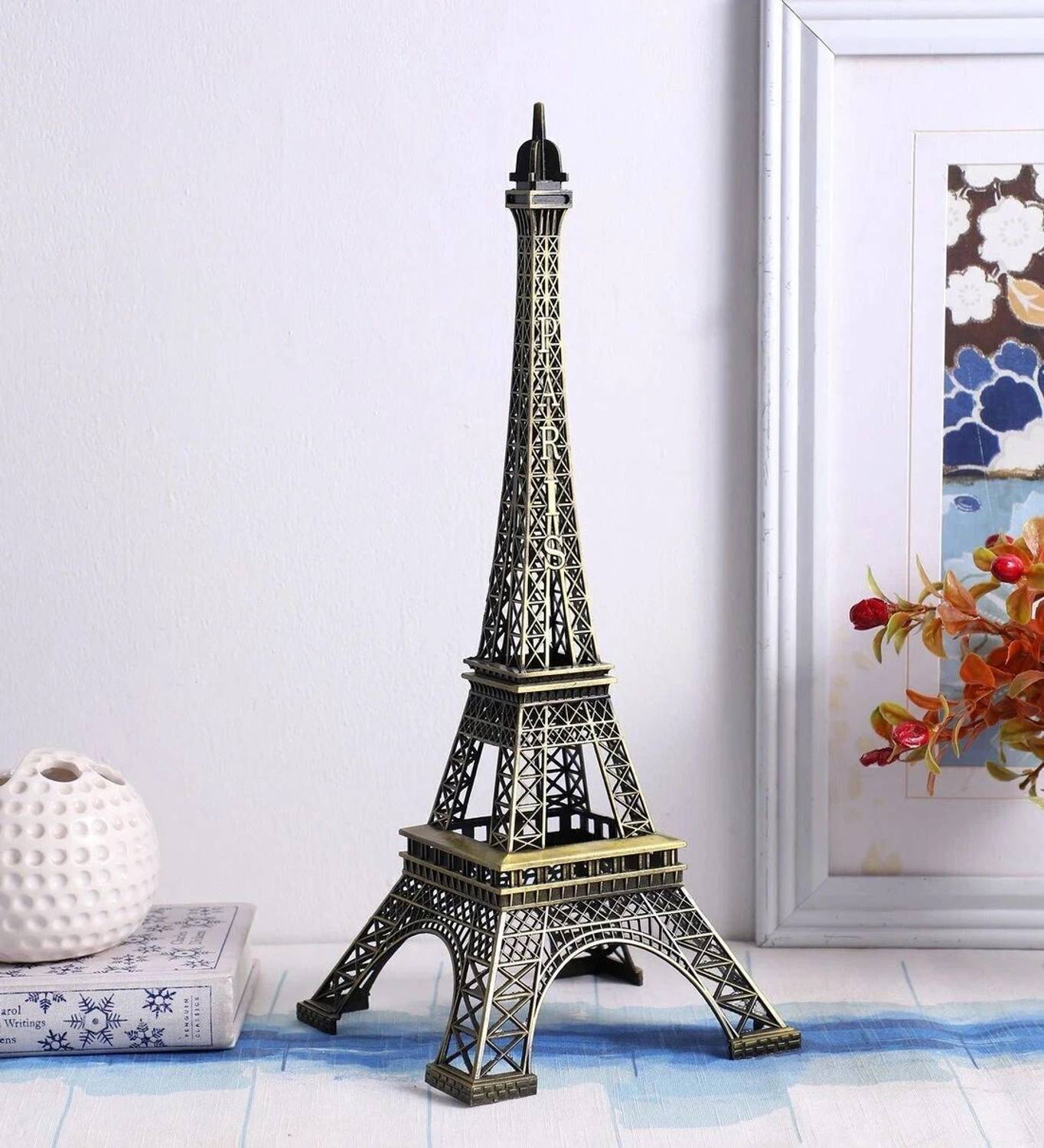 Synlark Paris Eiffel Tower Metallic Souvenir Miniature Statue 18 cm