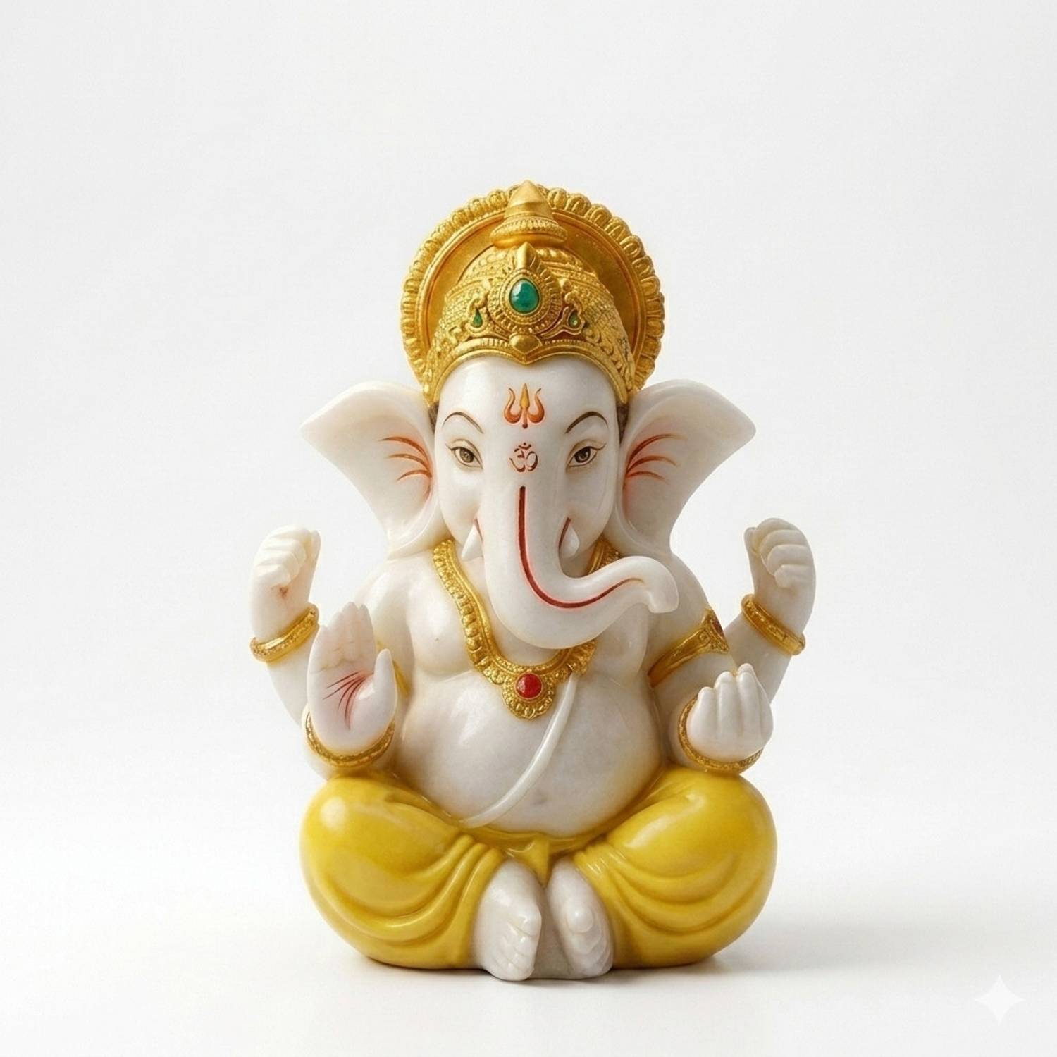 Murtiva decor Ganesh Idol for Car Dashboard & Home Decor Decorative Murti Showpiece Statue Decorative Showpiece - 7 cm