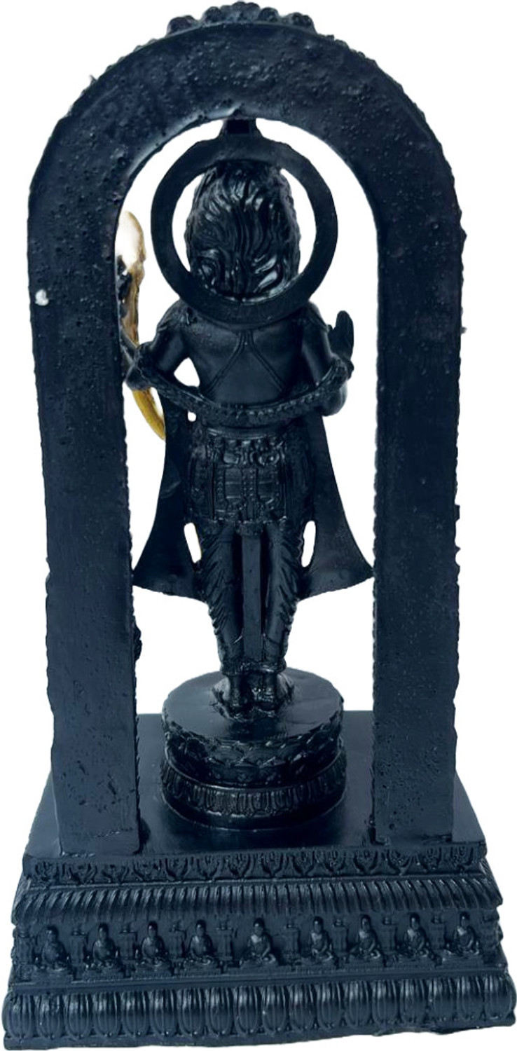 Image of Aradh Shree Ram Murti in Ayodhya Mandir Ramlalla Statue Idol for Puja Ghar Office Gift Decorative Showpiece - 15 cm