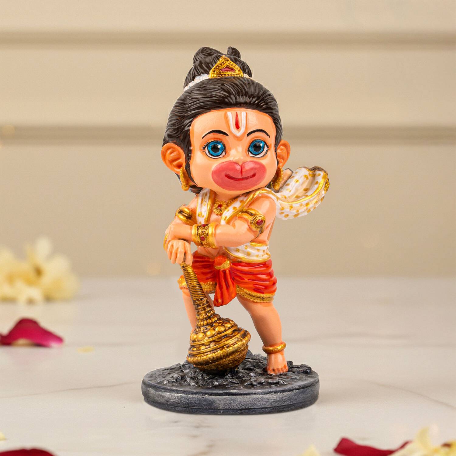 ARTARIUM Artarium Bal Hanuman The Mighty Child Deity of Courage and Bhakti Decorative Showpiece  -  10.16 cm