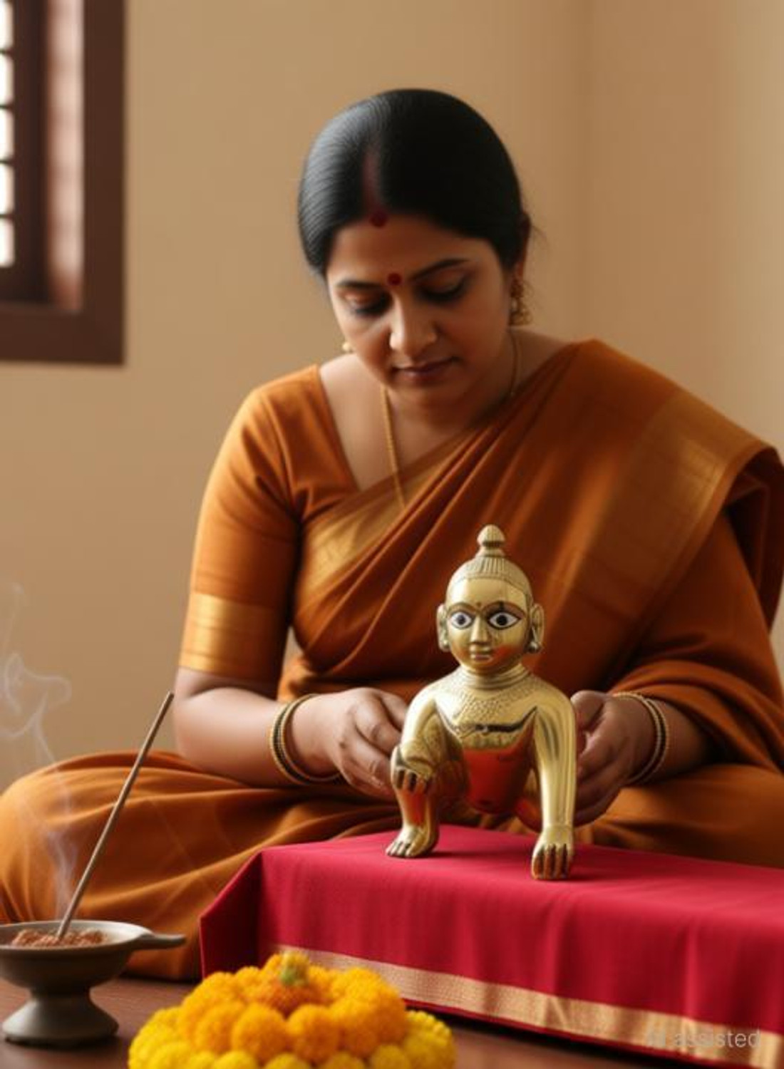 Image of AVplast 2 NO SIZE Pittal Laddu Gopal Statue Pital Brass Murti Kanha ji / Laddu Gopal Thakur Ji Metal ,Metal Laddu Gopal Baby Krishna Bal Gopal Thakurji Decorative Showpiece 6cm Decorative Showpiece - 6 cm (Brass, Multicolor) Decorative Showpiece - Decorative Showpiece - 6 cm