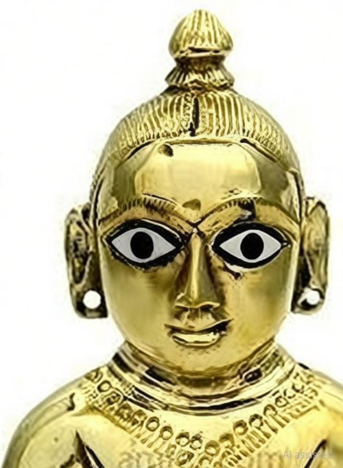 Image of AVplast 2 NO SIZE Pittal Laddu Gopal Statue Pital Brass Murti Kanha ji / Laddu Gopal Thakur Ji Metal ,Metal Laddu Gopal Baby Krishna Bal Gopal Thakurji Decorative Showpiece 6cm Decorative Showpiece - 6 cm (Brass, Multicolor) Decorative Showpiece - Decorative Showpiece - 6 cm