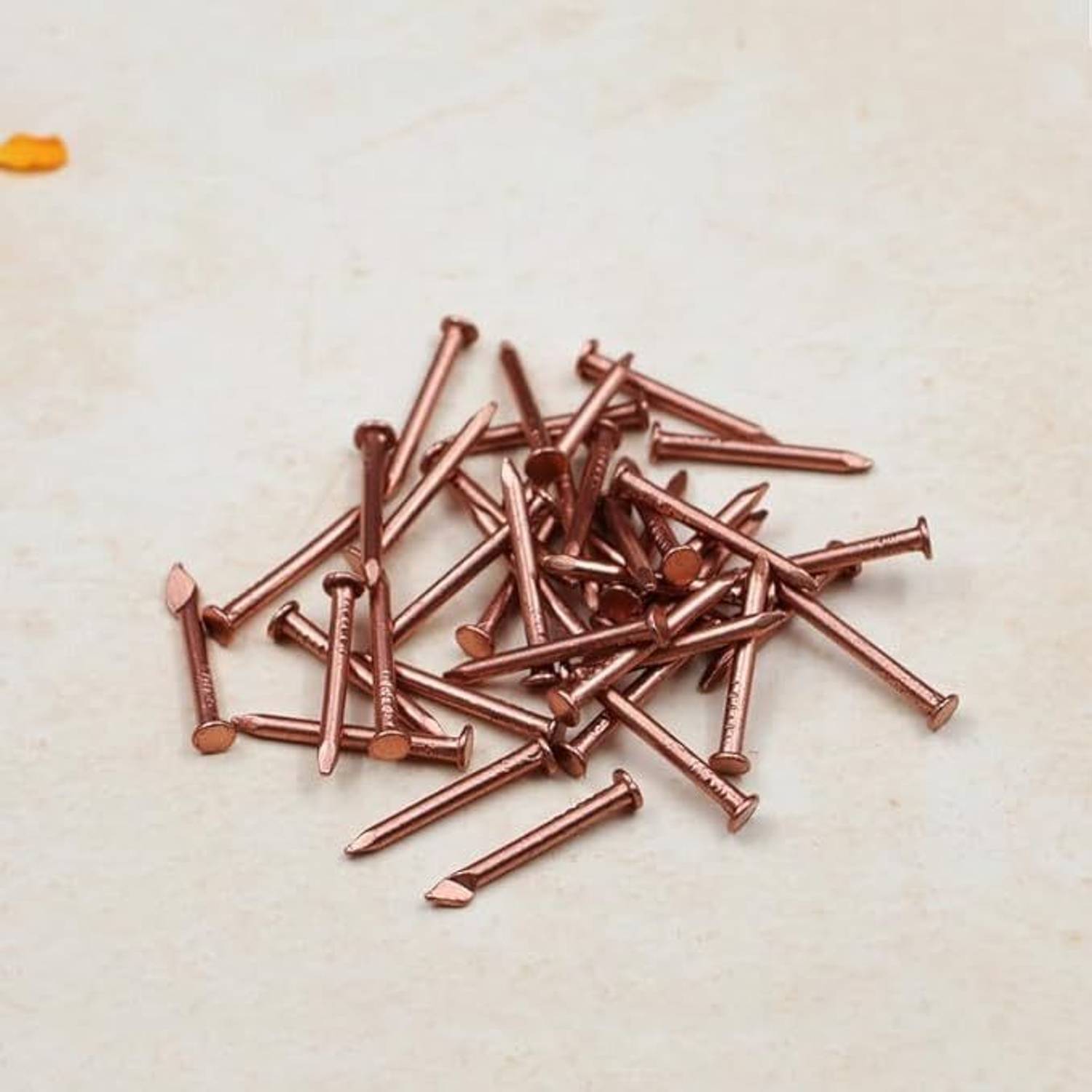 Aastik Pure Copper Vastu Nails 2.5 cm | Tamba Keel for Pooja & Remedies Decorative Showpiece  -  1 cm