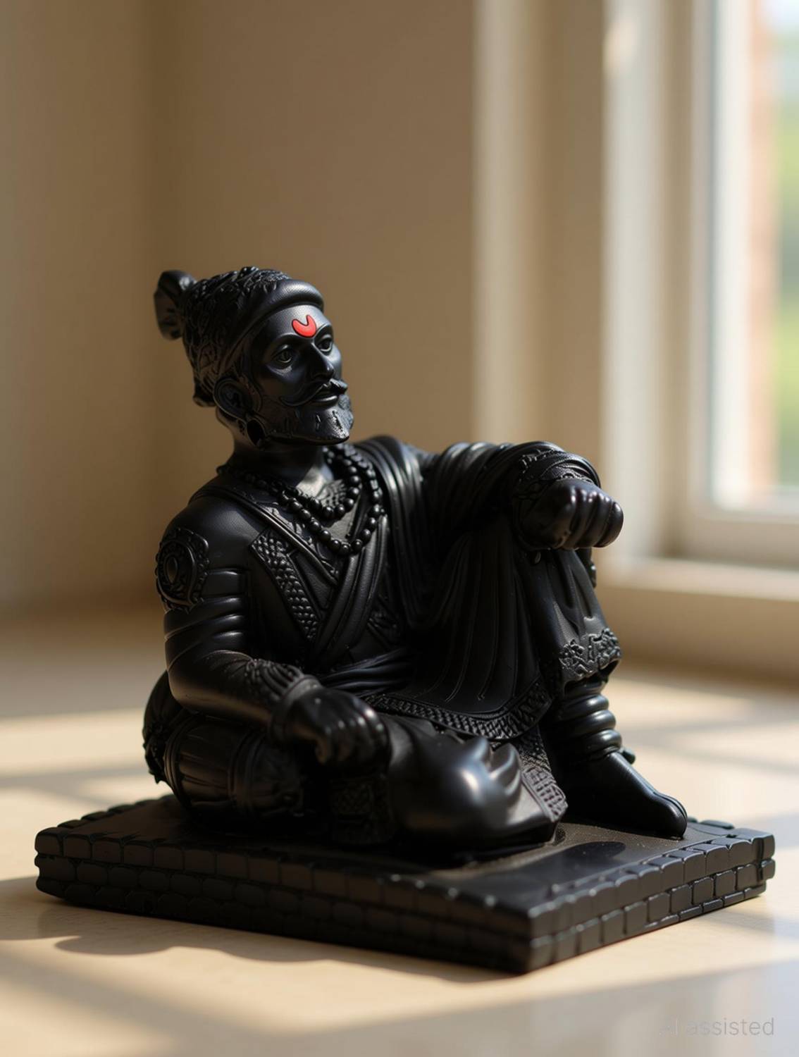 19th July Jewels 19th J Jewels-Chhatrapati Shivaji Maharaj Statue Murti Idol for Home Decor. Decorative Showpiece  -  9 cm