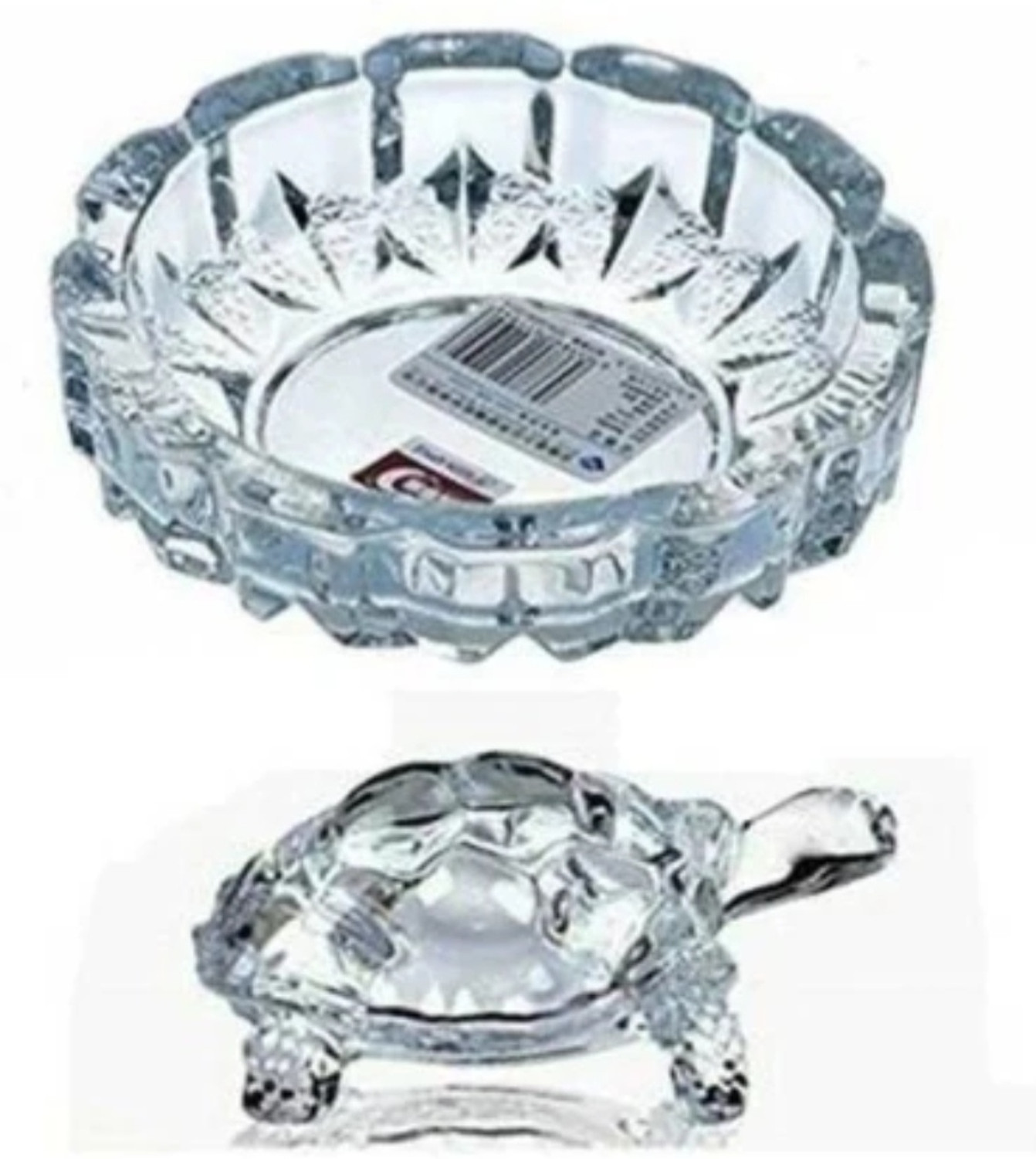 Image of Gokulshoppe Crystal Glass Turtle /Kachua With Color Stone Feng Shui home Decorative Decorative Showpiece - 3 cm