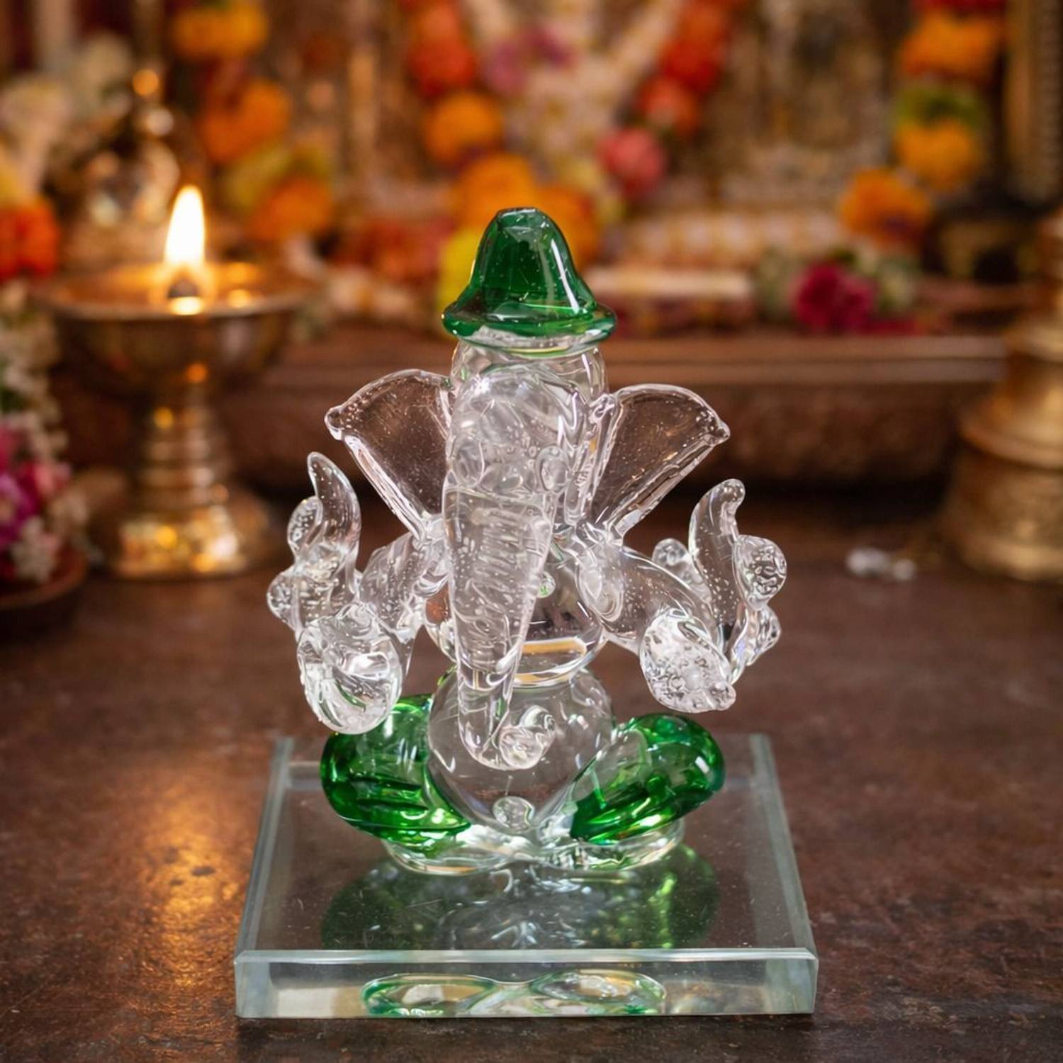 babliduggu Ganapati Bappa Home Decore Showpice Decorative Showpiece - 7.7 cm