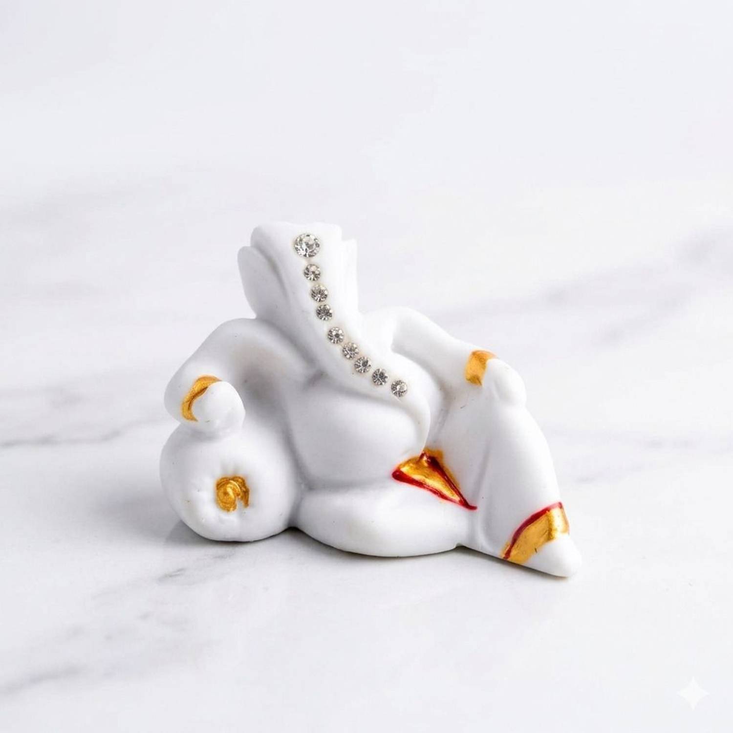 Murtiva decor Ganesha Ganpati Idol Statue Car Dashboard, Pooja Mandir Home Decor Gift Items Decorative Showpiece - 6 cm