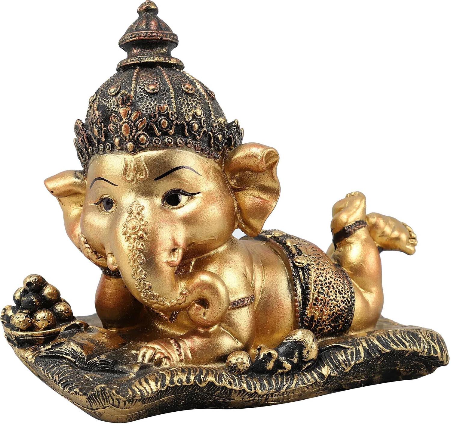 TIED RIBBONS Ganesha Idols Showpiece items for Car and Table Decorative Showpiece - 12.9 cm
