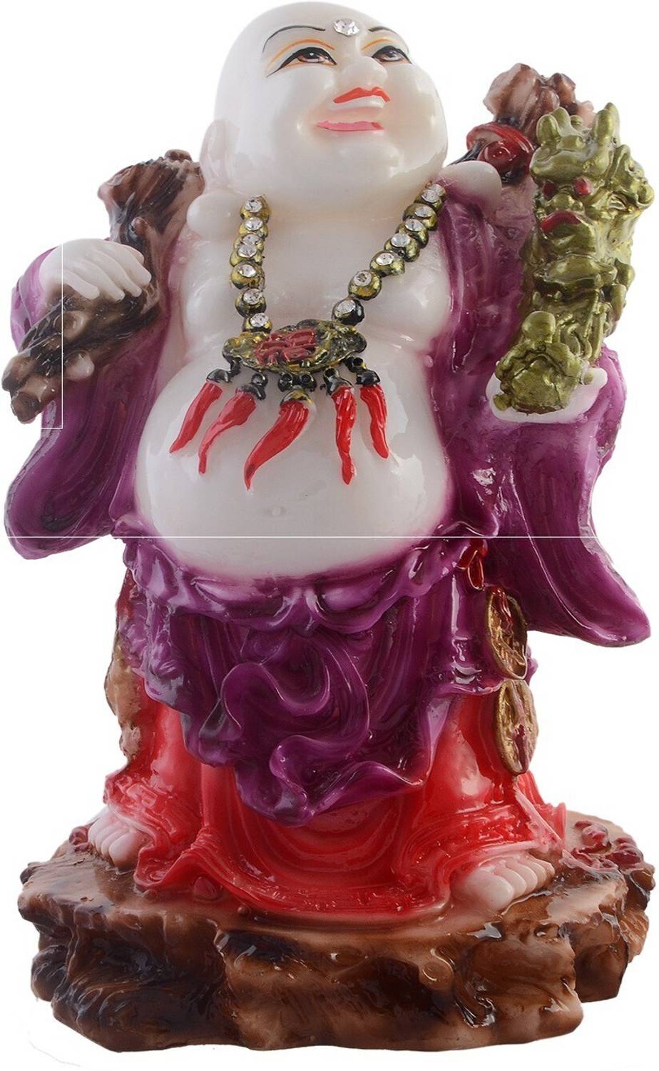 AapnoCrafts Premium Fengshui Laughing Buddha Statue for Gift|Home/Office Table Decorative Showpiece  -  22.86 cm