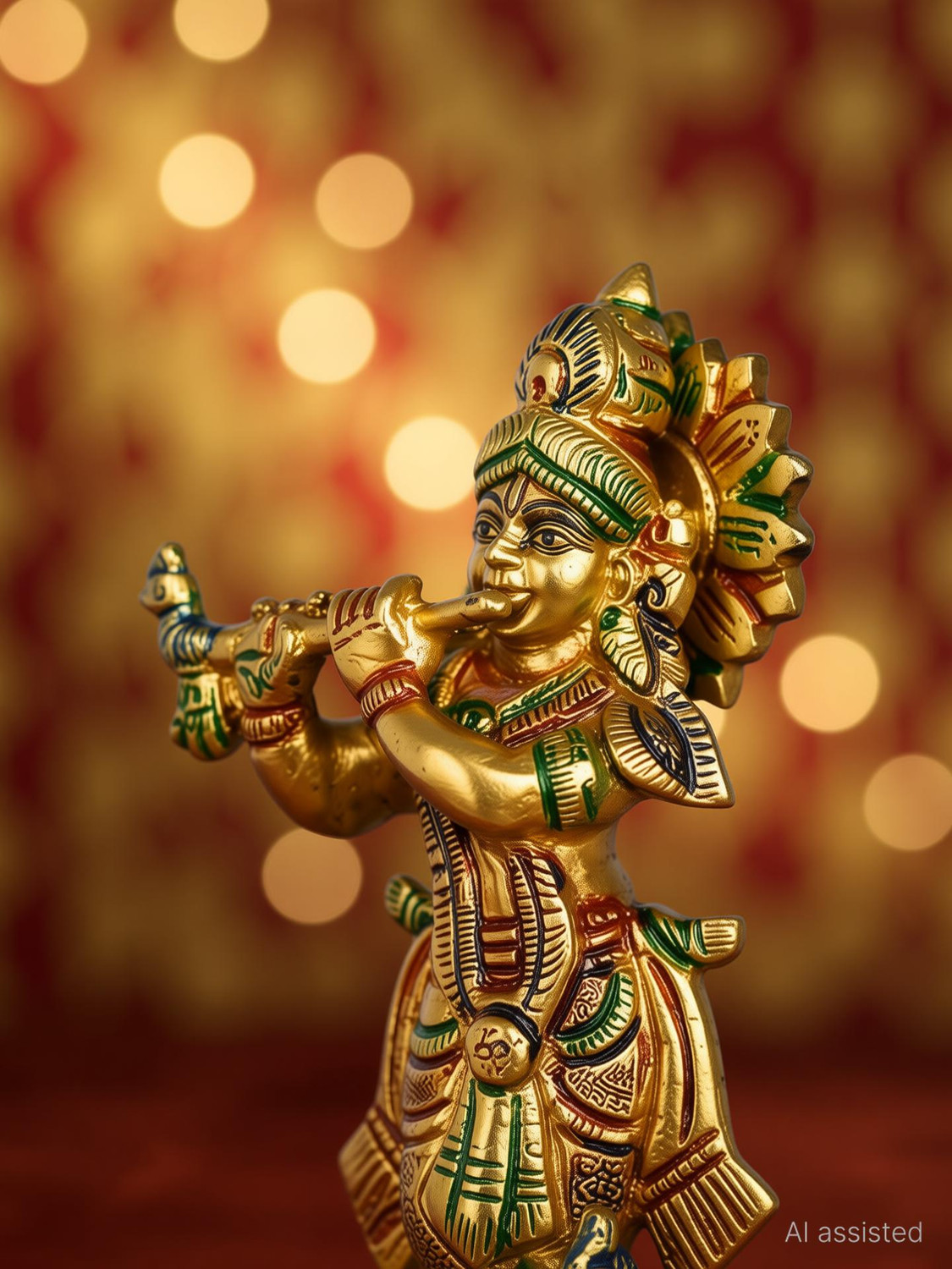 Image of Craftcart Krishna Superfine Figurine Decorative Showpiece - 15 cm
