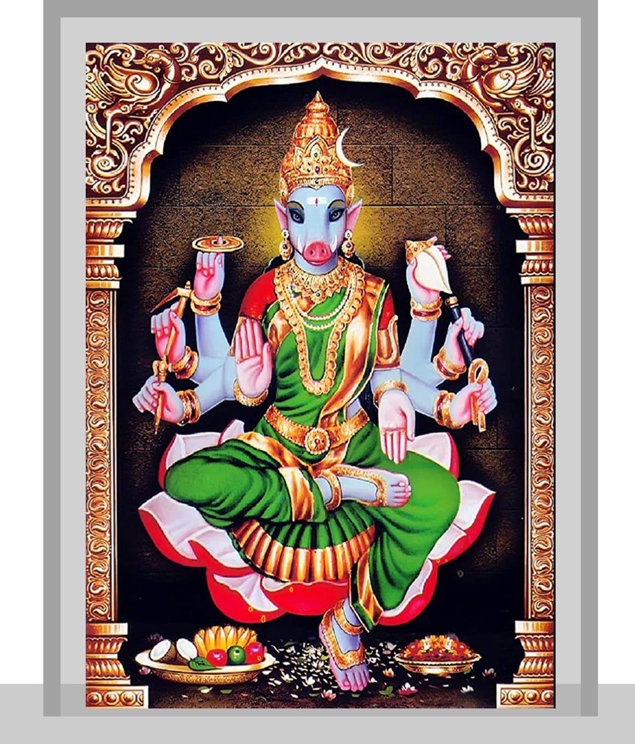 AUTOEASY Varahi Amman idol for Car Dashboard Home Pooja Office Study Table Decoration Decorative Showpiece  -  9 cm