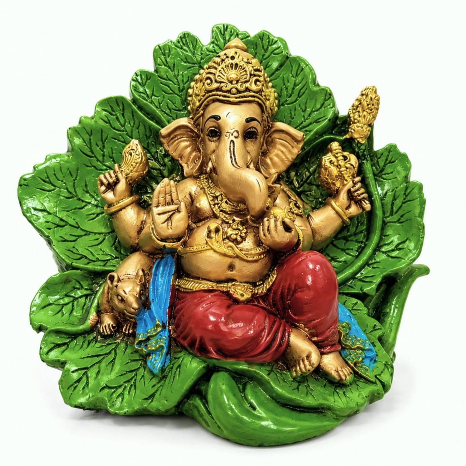 DIYAAN ENT Ganesh Ji Idol for Home Temple Ganpati Murti Statue Housewarming Gift Decorative Showpiece - 10.5 cm