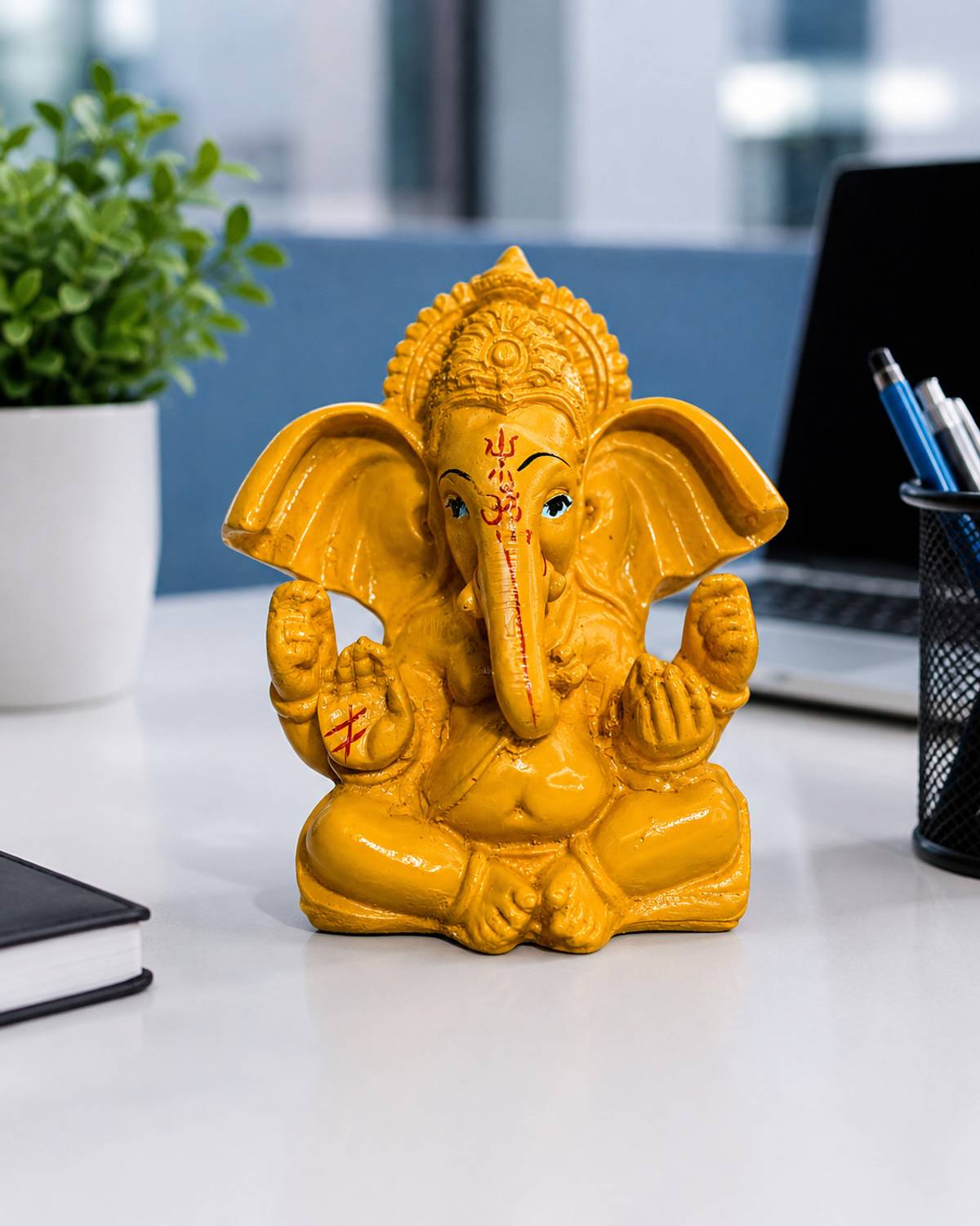 Livzo Ganesha Gold-02 Decorative Showpiece  -  12 cm