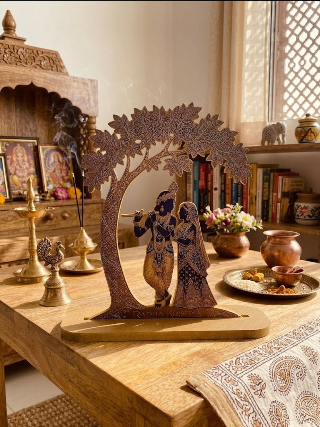 Image of AKDESIGNING Decorative Showpiece - 29 cm (Wood, Gold)