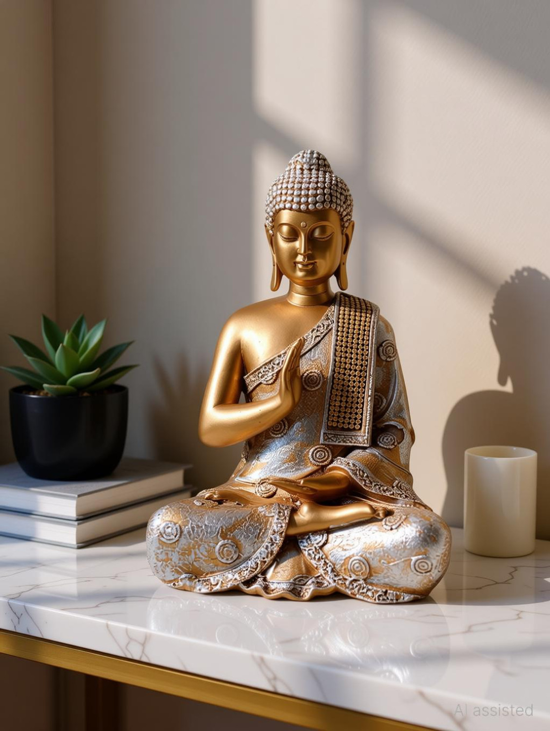 Image of NEFA DECOR Buddha Decorative Showpiece for Home Decor Decorative Showpiece - 18 cm