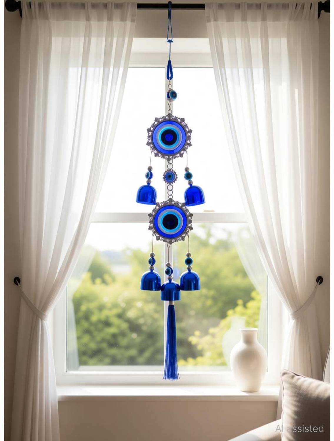 Arun 5 bell double evil eye Decorative Showpiece - 38 cm