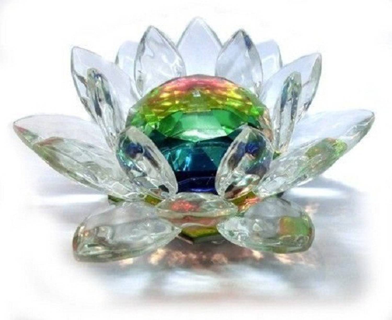 AIR9999 CRYSTAL LOTUS (MEDIUM), LOTUS, FENGSHUI LOTUS FLOWER Decorative Showpiece - 5 cm