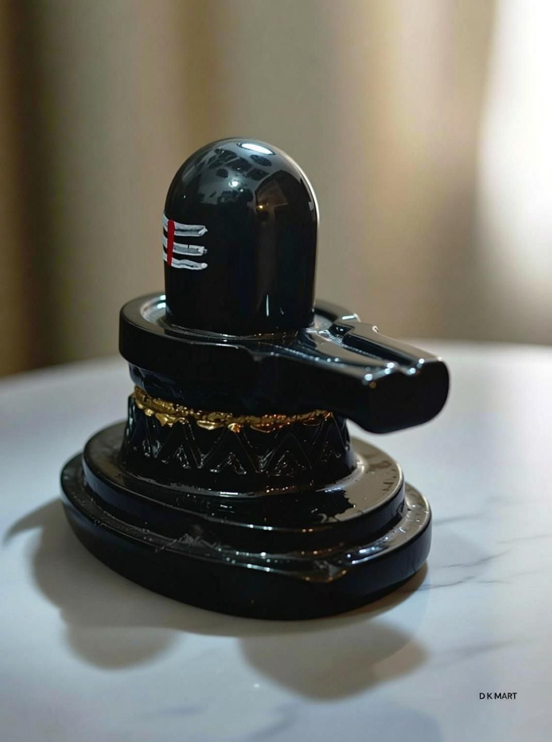 Image of D K MART Small Shivling Idol | Shiva Lingam For Pooja Home or Office Decorative Showpiece - 6 cm