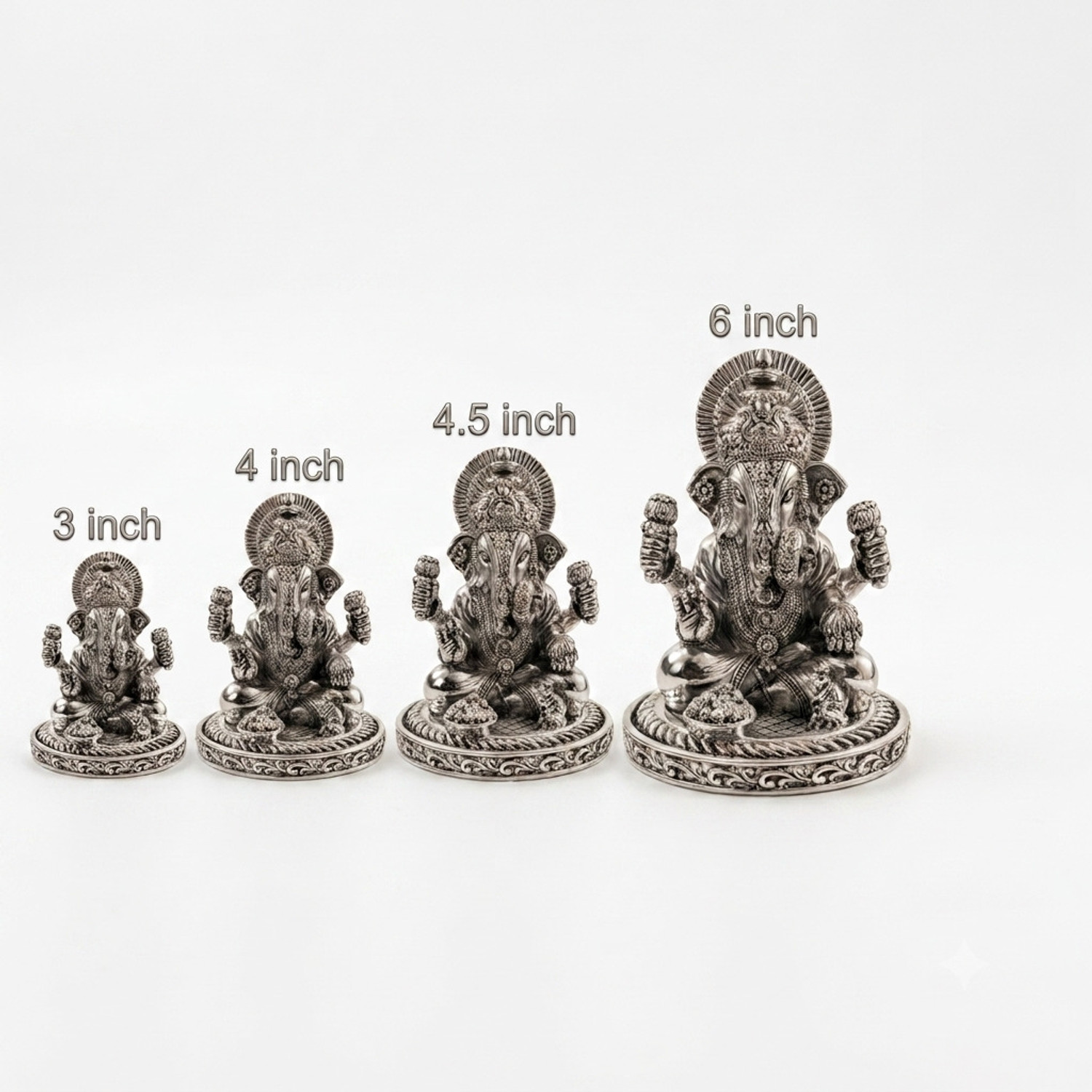 Image of AURASIL Ganpati Bappa Figurine for Ganesh Chaturthi & Diwali Decorative Showpiece - 10 cm