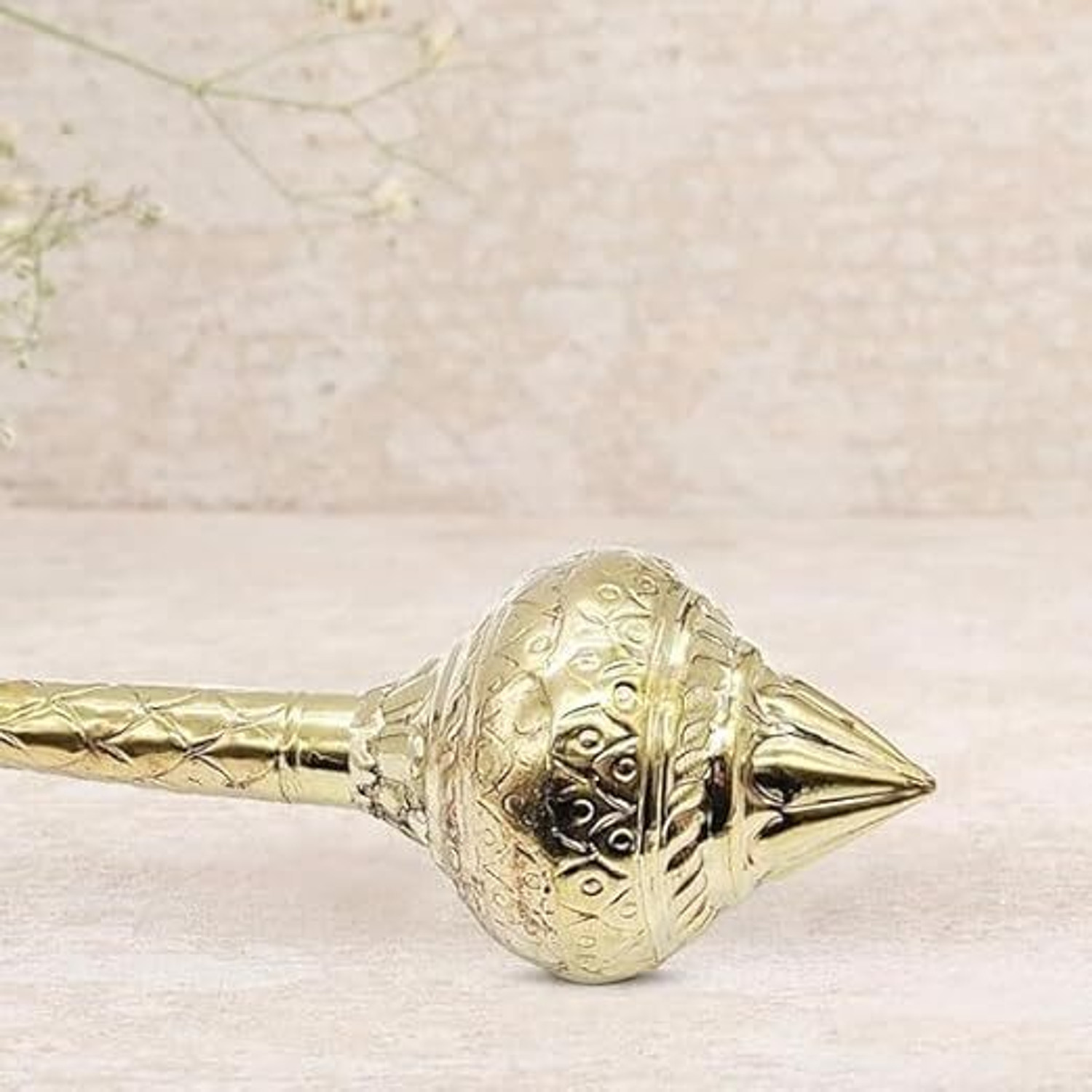 Image of RABHYA HANDICRAFTS Handcrafted Pooja&Temple Gada for Hanuman Ji Worship, Mandir & Religious Rituals Decorative Showpiece - 29 cm