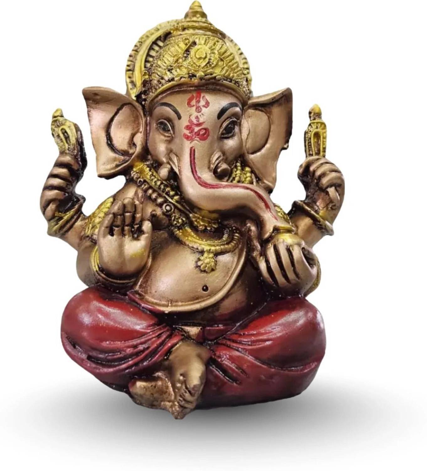 HOMESTA Divine Ganesha Statue | Ganesha Murti for Home Décor GM08 Decorative Showpiece - 12 cm
