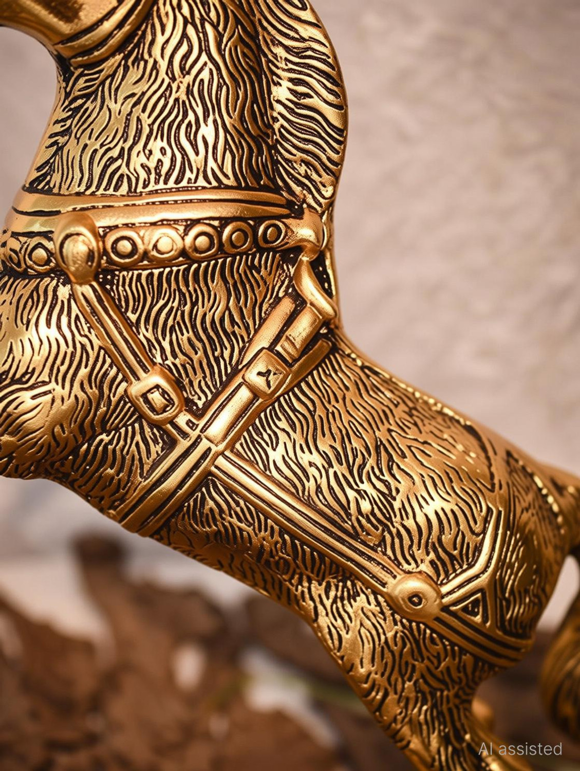 Image of Chhariya Crafts Horse Statue Decorative Showpiece - 21.5 cm