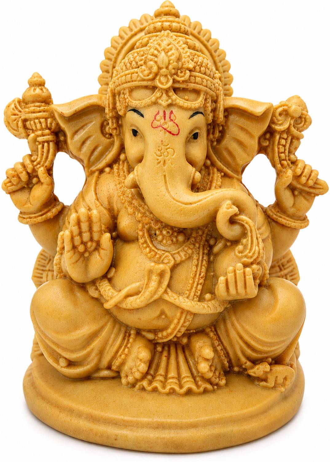 Murtiva decor Ganesh Idol for Home Temple Car Dashboard & Office Decoration Vastu Showpiece Decorative Showpiece - 9 cm