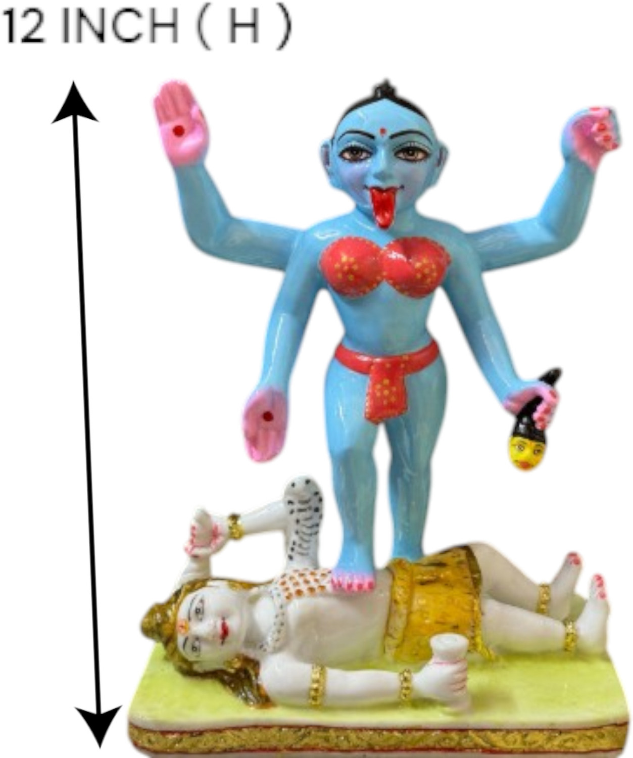 Image of VAMIKA HANDICRAFTS Kali Mata Idol Decorative Showpiece - 30 cm