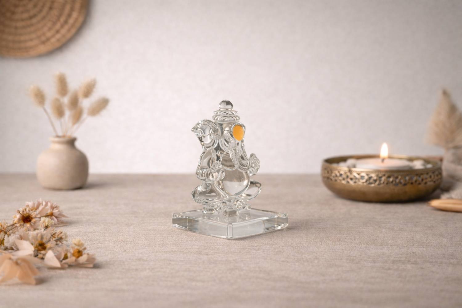 KHATU SHYAM JI Crystal Ganpati Decorative Idol Decorative Showpiece - 10 cm