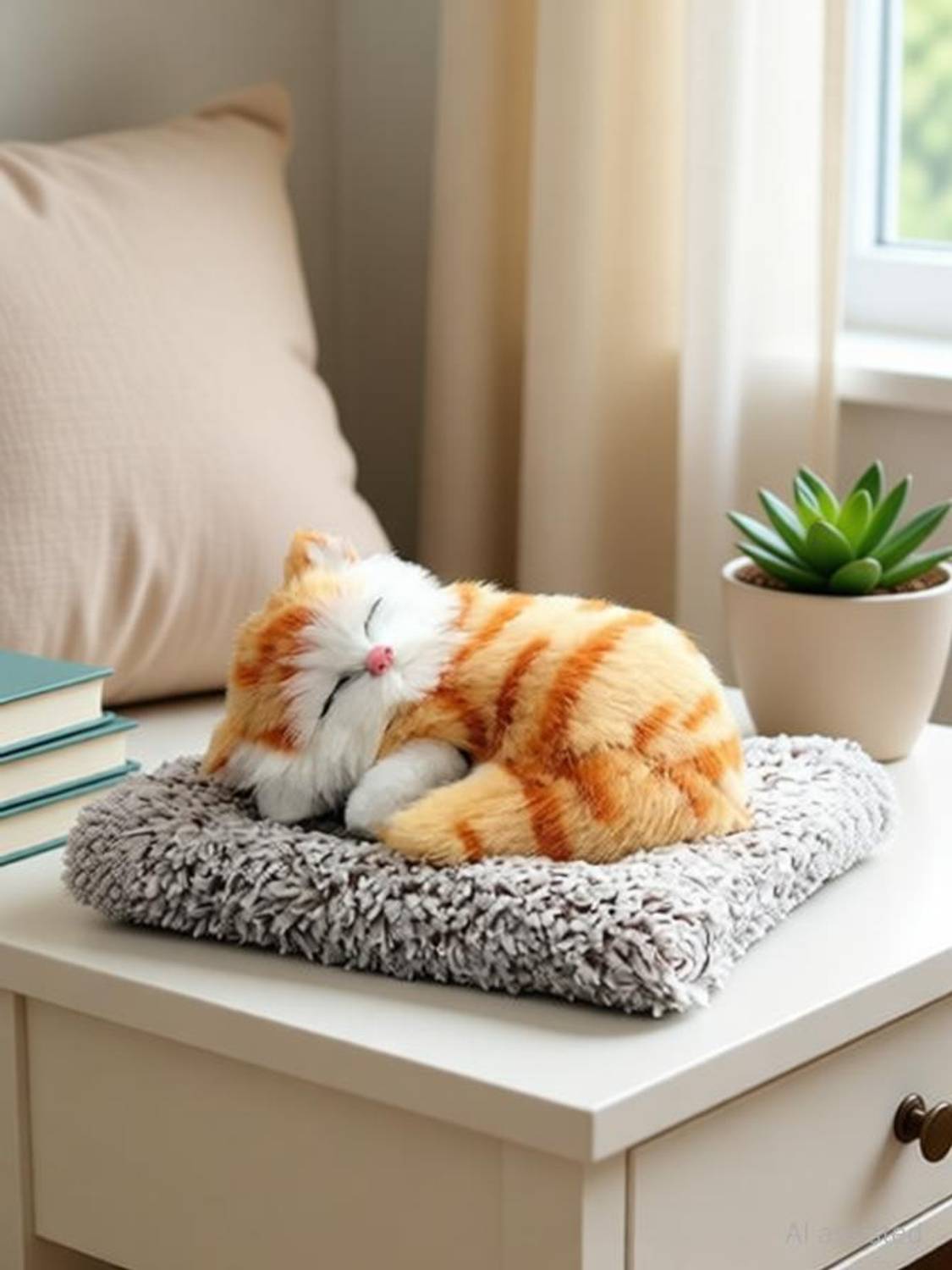 AAPKADECOR Sleeping Cat Showpiece | Car Dashboard | Decorative Showpiece (Multicolor) Decorative Showpiece  -  17.78 cm