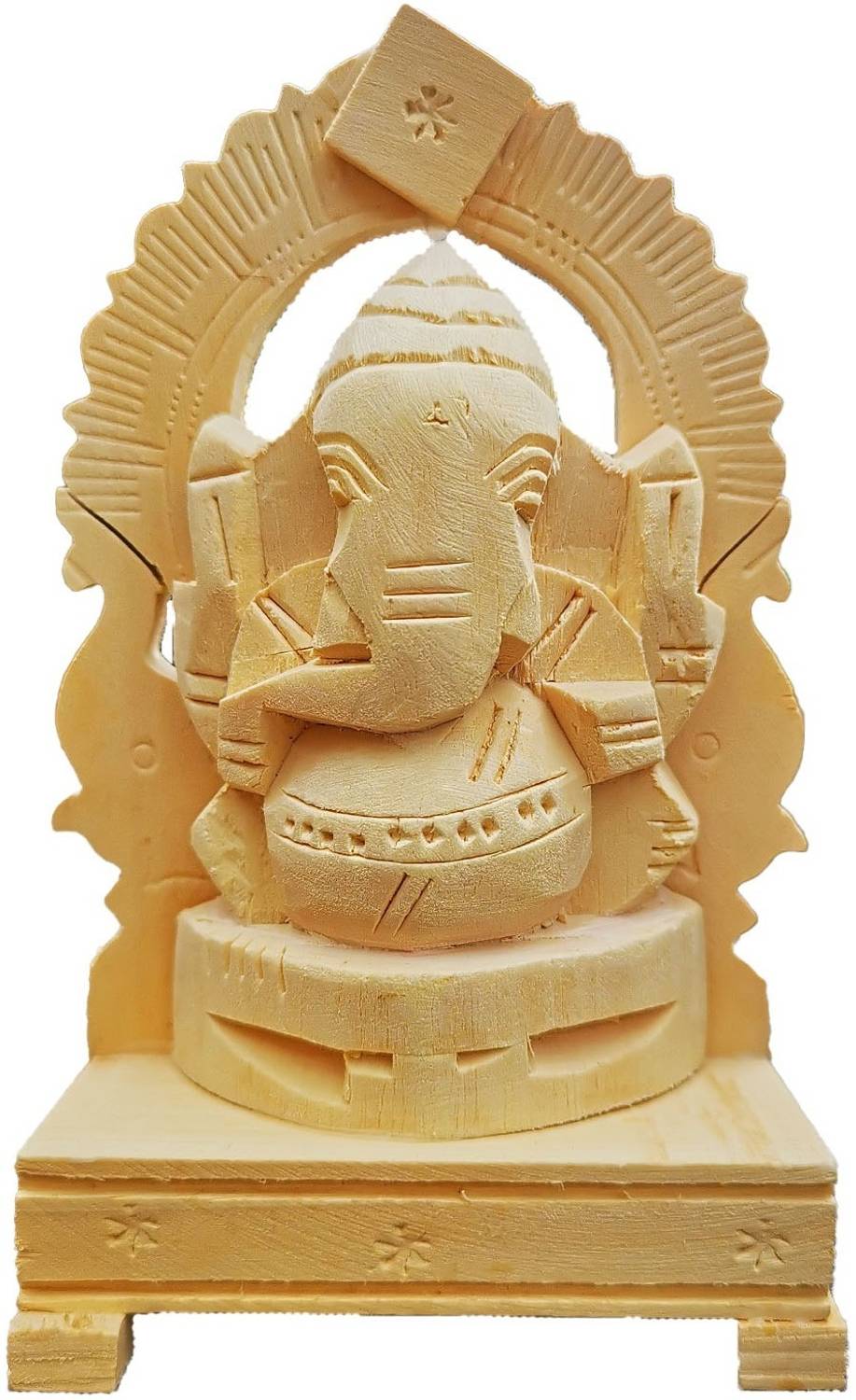Harsa namma Brand Vellerkku Vinayagar|Swetharka Ganesh|Thelle Gilledu Ganapathi idol-With prabhai Decorative Showpiece - 13 cm