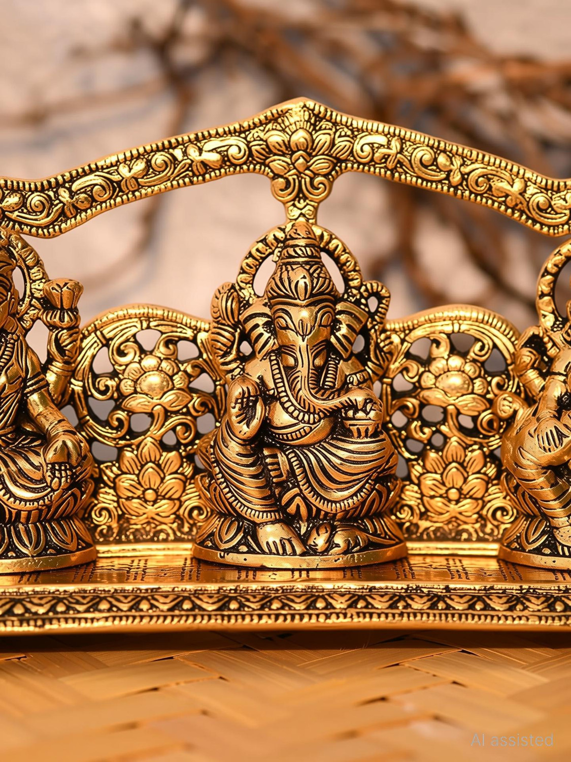 Image of Chhariya Crafts Laxmi Ganesh Saraswati Idol For Home And Office Gift Item Decorative Showpiece - 12 cm