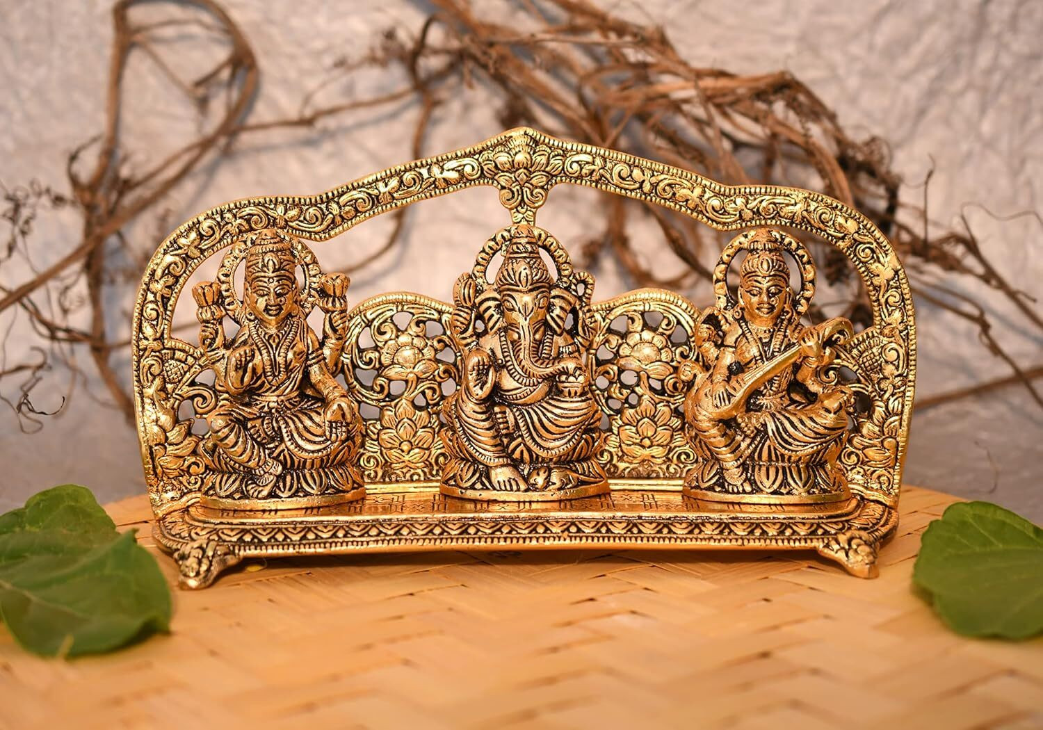 Image of Chhariya Crafts Laxmi Ganesh Saraswati Idol For Home And Office Gift Item Decorative Showpiece - 12 cm