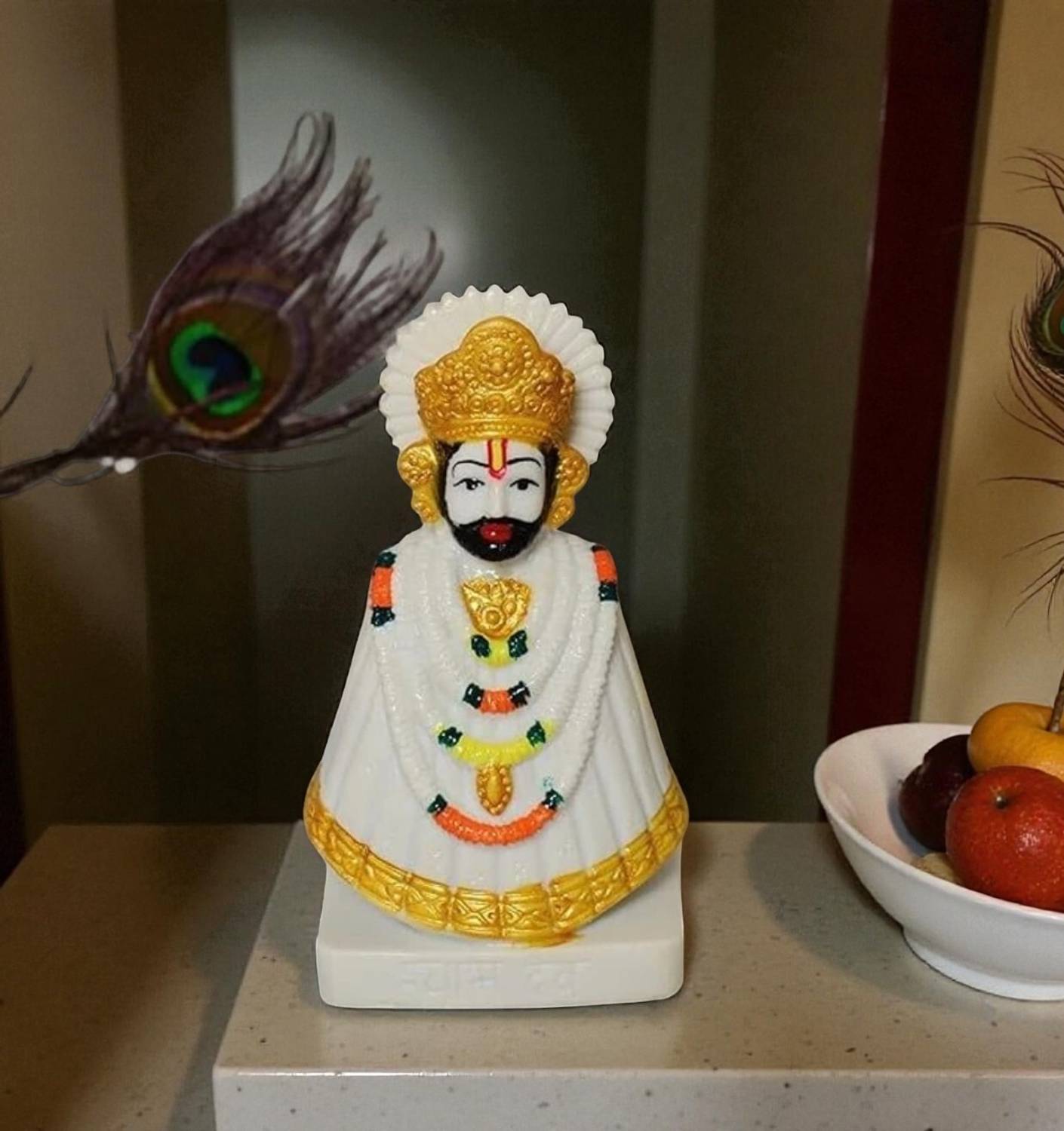 Casadecors Exclusive Khatu Shyam Ji (Idol) Statue Hare Ka Sahara Baba Shyam Humara Rahega. Decorative Showpiece  -  12 cm