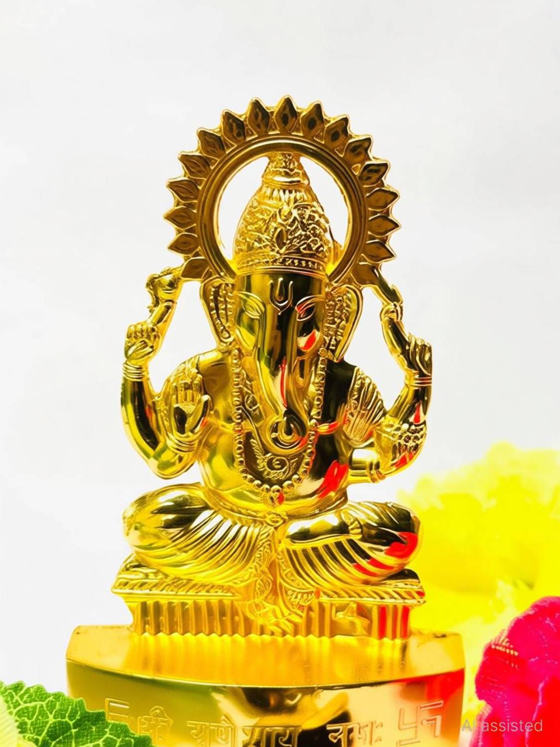 DARIDRA BHANJAN ganpati bappa idol,ganesh statue,ganesh idol,gajanan maharaj idol Decorative Showpiece - 12 cm