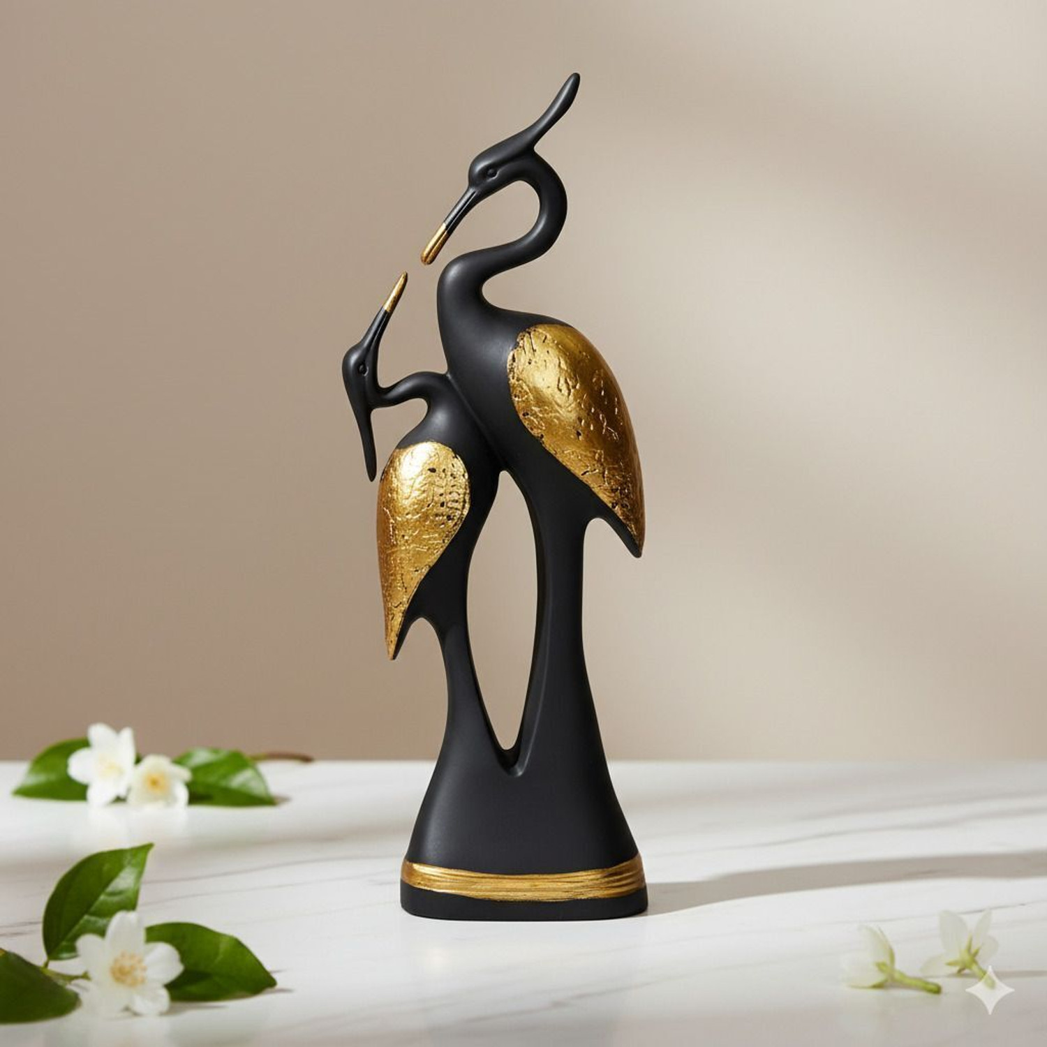 Image of BECKON VENTURE Pair of Duck Kissing Showpiece for home decor| Duck showpiece for gifts And home|Home decor showpieces|decoration items for house|handicraft home decor|showpiece figurine |table decoration items|Decorative items for room in Racks & Shelves|handicraft items in Showpieces& Figurines|statues|statue gift|Statue for home|Showpieces &Figurines|showpiece gift sets|showpiece for living room| showpieces for bedroom|showpiece in home| Decorative Showpiece - 37 cm