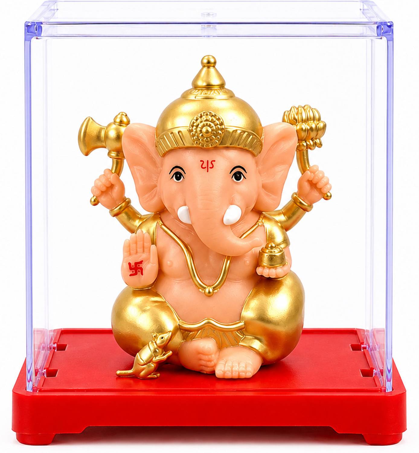 WINKLY Solar Powered Auto Moving Lord Ganesha Idol Decorative Showpiece - 6.5 cm