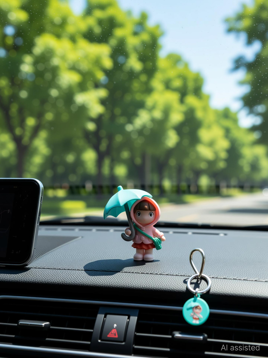 Image of Spiaty 4 Types of Umbrella Boy or Girl Miniature as a Toy and Showpiece Decorative Showpiece - 6 cm
