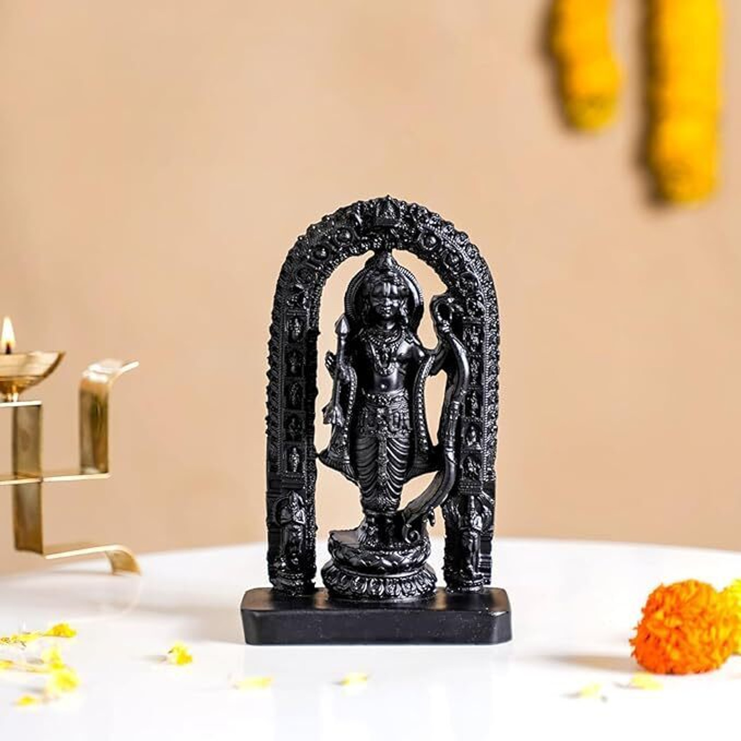 Image of yogi Shree Ram Lalla Ayodhya Murti For Home Decor & Mandir Decorative Showpiece - 15 cm