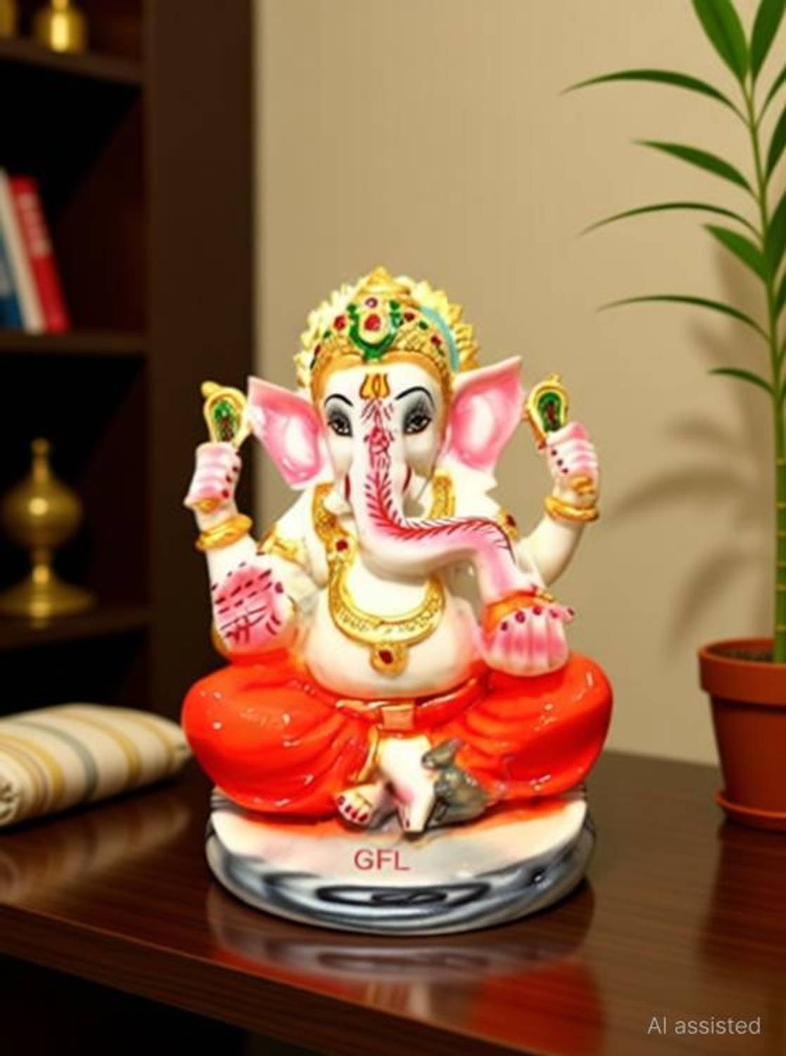 gifts for love Ganesh ji ki Stone murti Decorative Showpiece - 8 cm