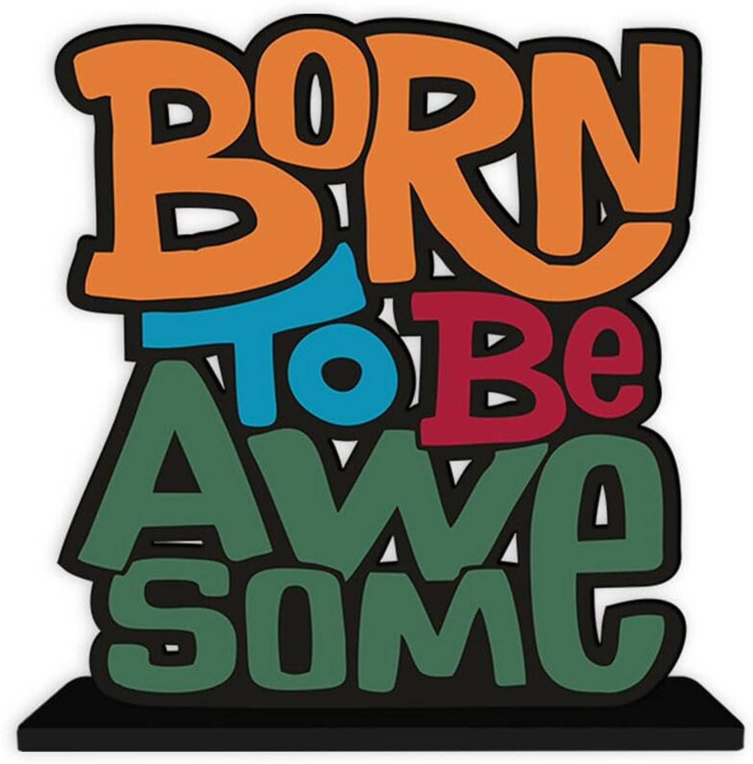 Brothers Creation Positive Quotes Study Table Decoration Office Desk Showpiece Gift Item Decorative Showpiece - 15 cm