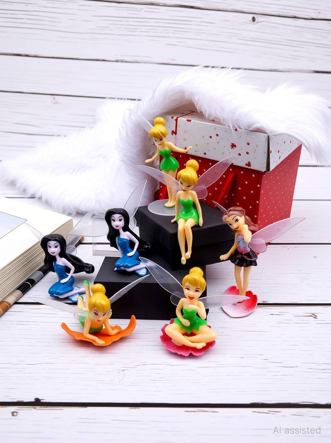 KAVYANSHI COLLECTIONS 6 Types of Cute Flower Fairy as a Toy and Showpiece Decorative Showpiece - 9.7 cm
