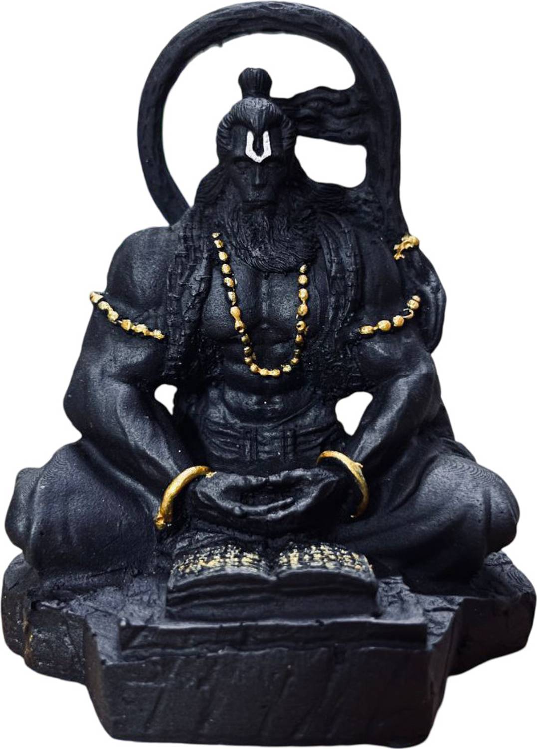 AAPKADECOR Lord Hanuman Idol Dhyan Mudra Showpiece Meditating Hanuman Idol Car Dashboard Decorative Showpiece  -  8.5 cm