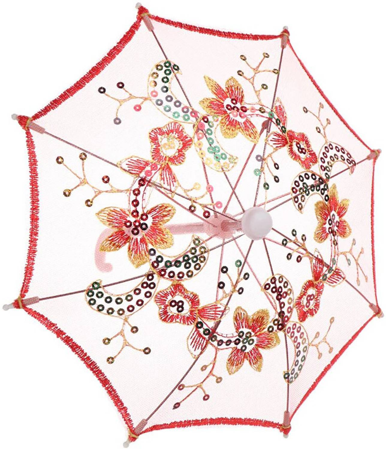 Adorazone Ladoo Gopal Ji Fancy Chhatri/Embroidered Umbrella for God Krishna for Idol Decorative Showpiece - 22 cm