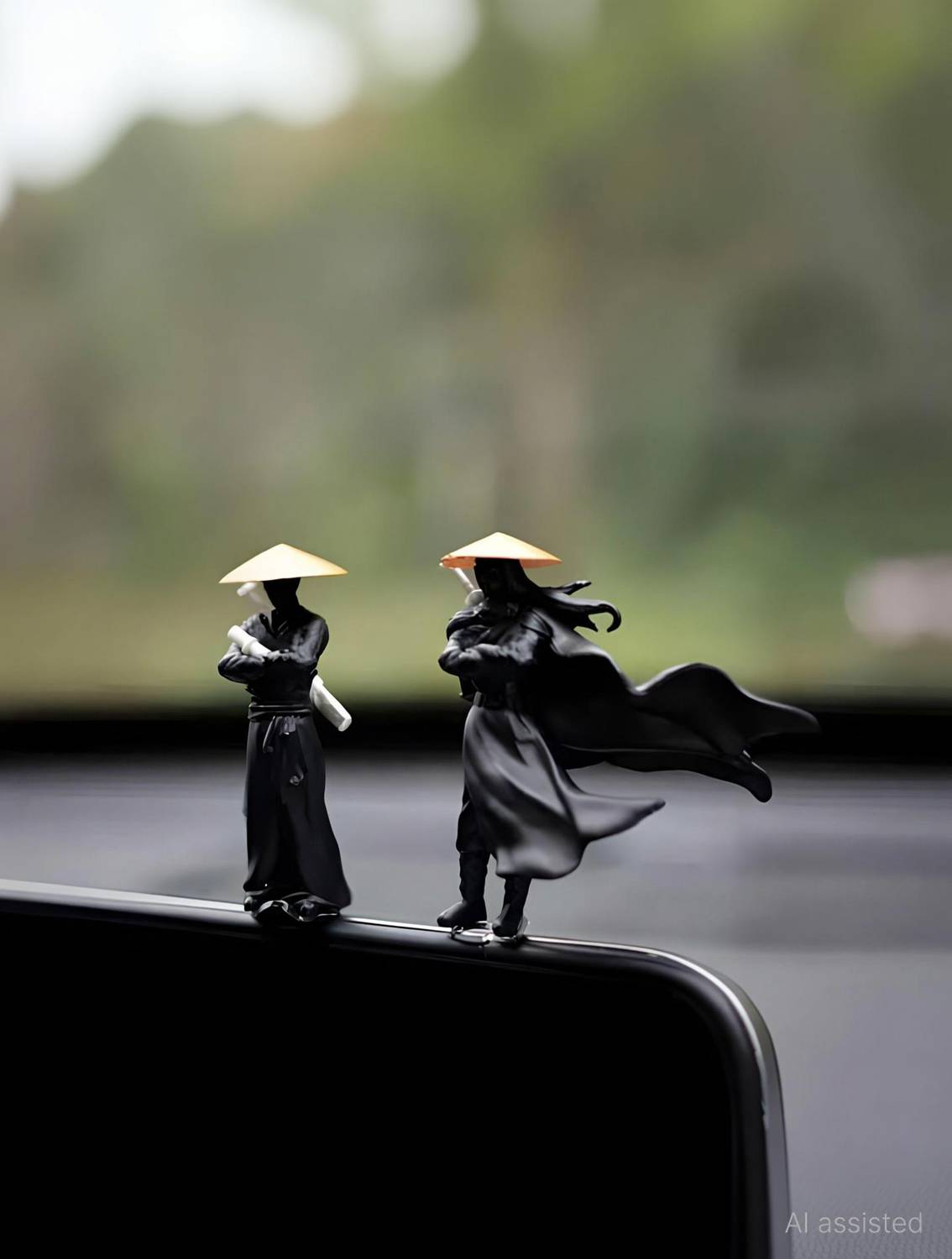 VinayakDecorz 2 pcs Mini Youxia Warrior Car Decoration Set - 6 cm - Image 5