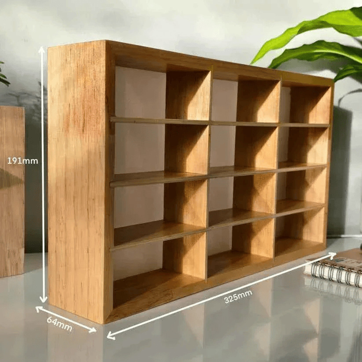 Image of Fancy Things FANCYTHINGS LED Display Shelf for Collectible Car Organizer (Without Cars) Wooden Wall Shelf